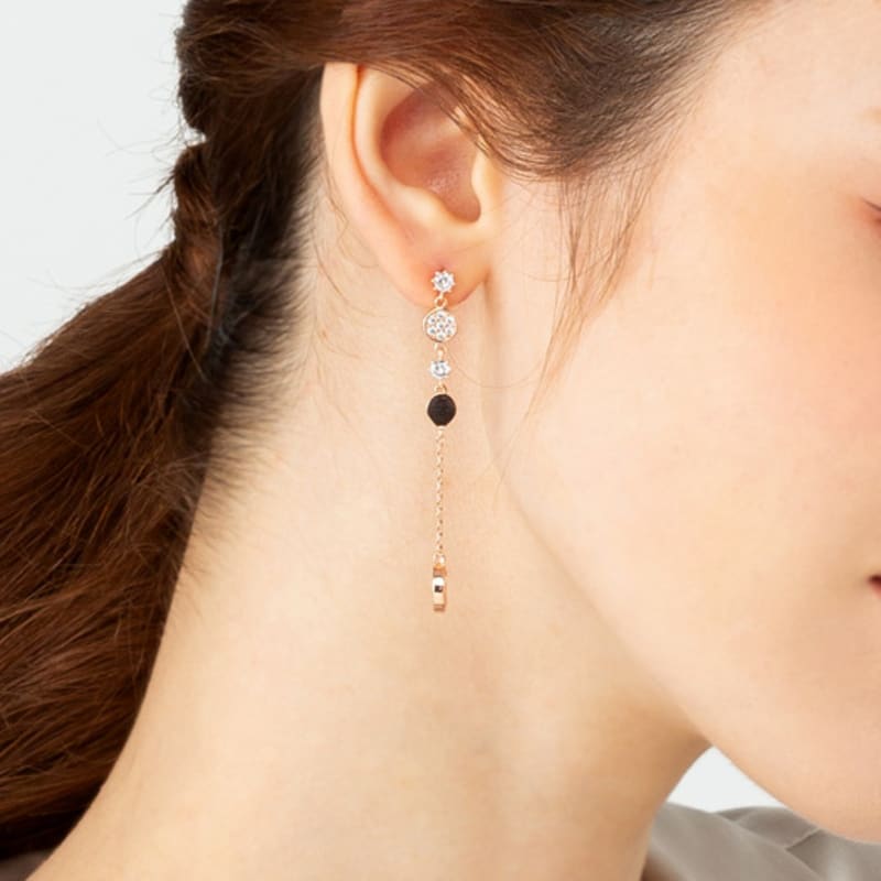 ELLE Jewelry 14K Triple Round Drop Earrings (Gold Pin) ELGPEE259