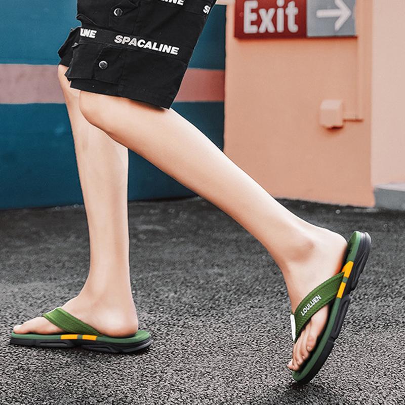 Men's Trendy Flip Flops, Anti Slip Beach Slippers, Men's Summer Outdoor Wear, Men's Cool Slippers