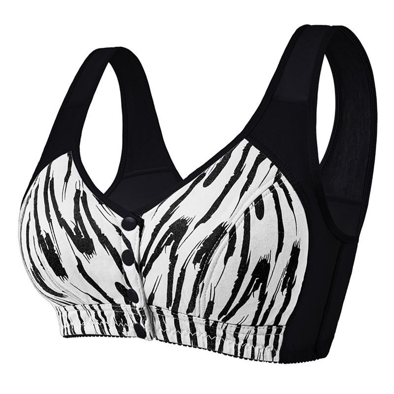 Plus Size Front Bra Women Thin Padded Wirefree Full Cup Supportive Tank Top Seniors