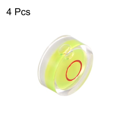 uxcell Round Bubble Level, 15x6mm, Mini Circular Bullseye Level for Leveling Cameras, Tripods, Telescopes, Workshop Turntables, and Picture Frames, Ye