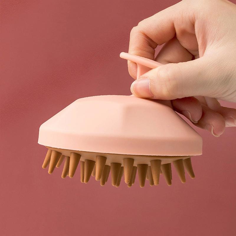 Silicone Head Body Scalp Massage Brush Shampoo Brush Hair Washing Shower Brush