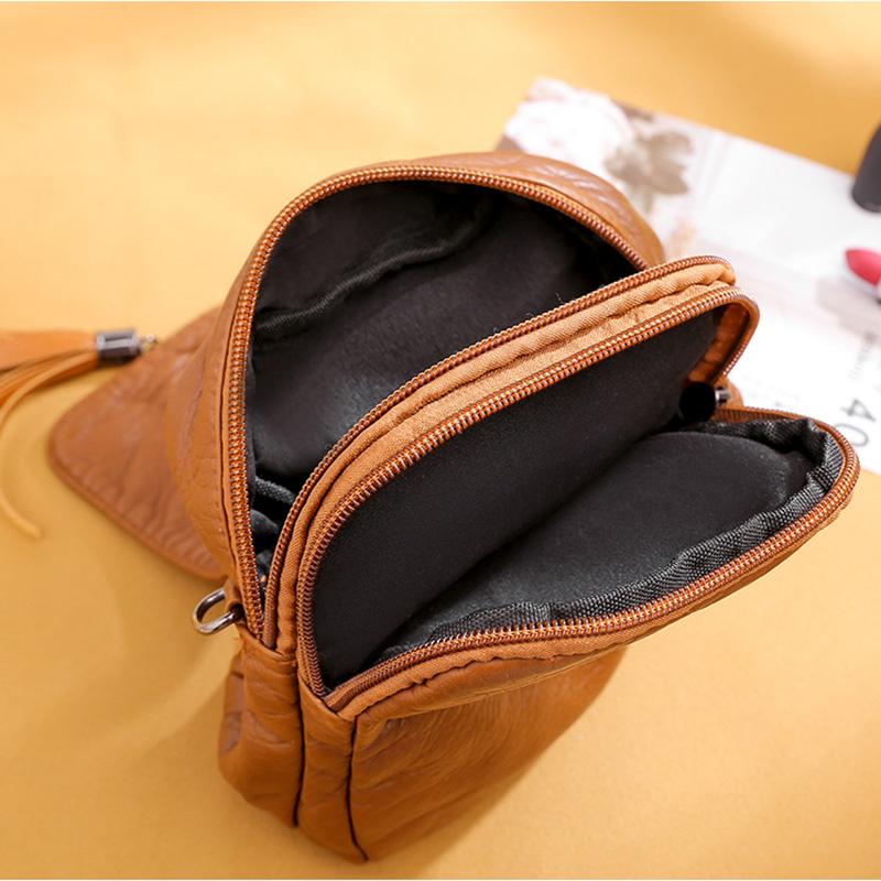 Summer Fashion Mini Women Messenger Bags Pu Leather Women Shoulder Bag Tassel Solid Clutches Ladies Tote Purse Crossbody Bags