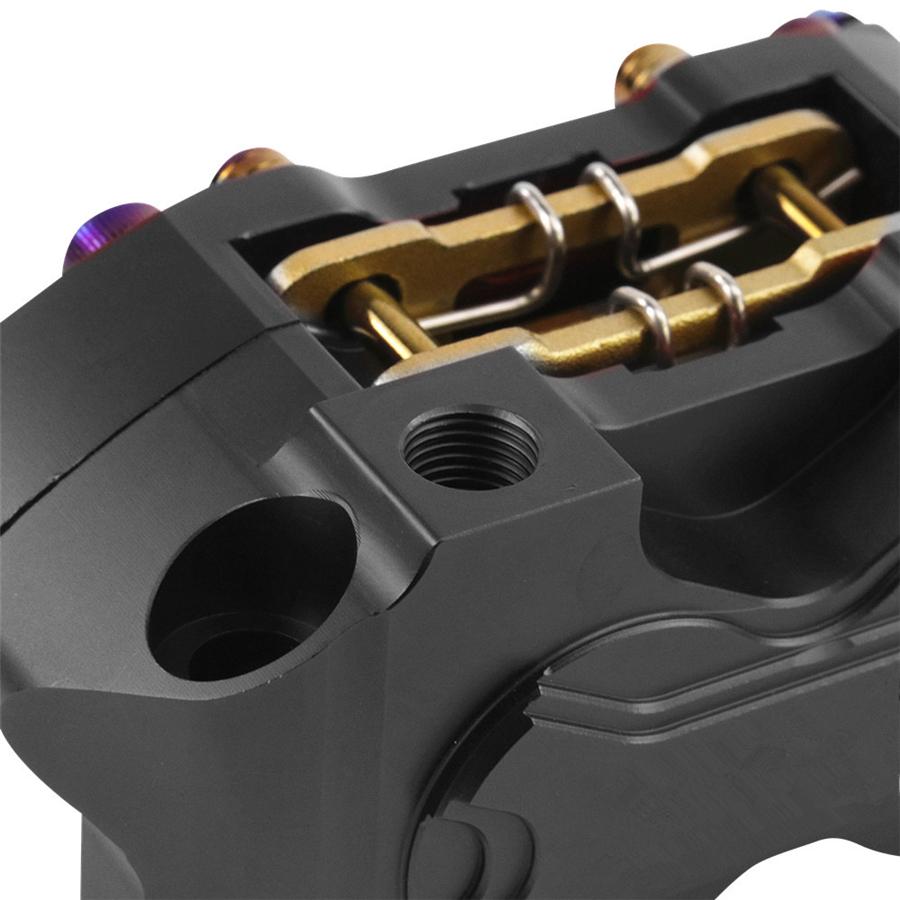 New Motorcycle Black CNC Brake Caliper Brake Pump 82 Mm Assembly 4 Piston Radial