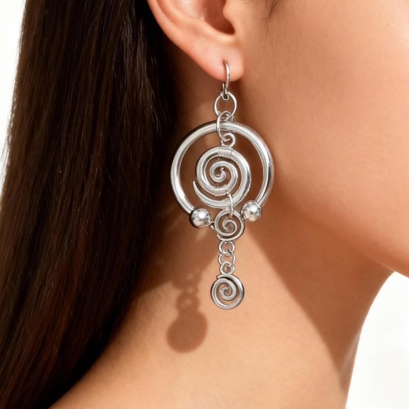 Elegant Star Vortex Dangle Earrings Ear Accessories Gift For Women Trendy Party Or Casual Outfits