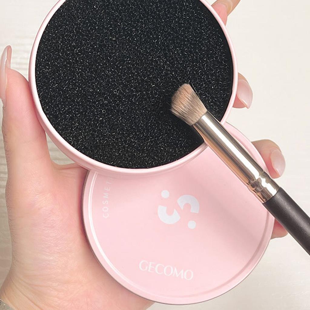1PC Purple Makeup Brush Cleaning Box Quick Cleaning Sponge Brush No Clean Dry Cleaning Box Cleaning Excess Powder Cleaning Tool