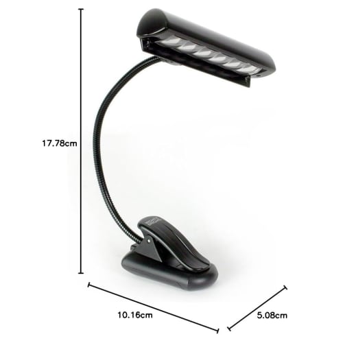 MIGHTY BRIGHT #54940 Encore Music Stand Light (Mighty Bright music stand light, compact and lightweight, ideal for 3-page spreads, with back fins to p