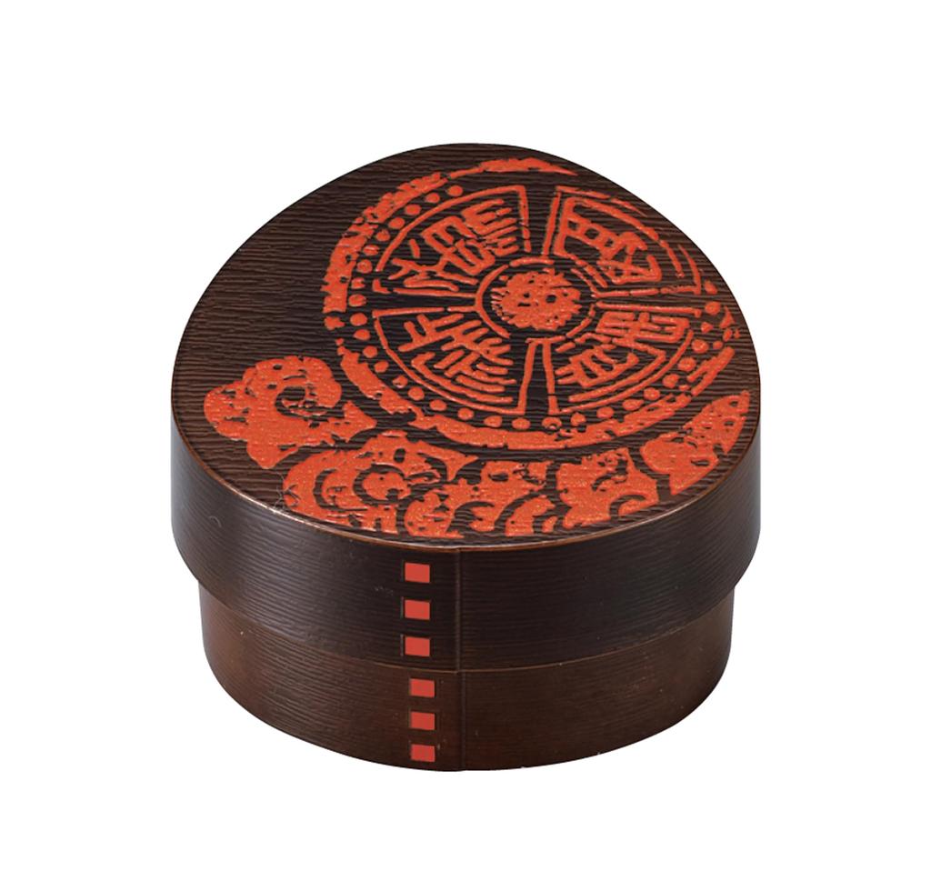 Tatsumiya Wappa Onigiri Round 30538 TENKOKU-MON Case, Cloud, Size Approx. W9.8 D9.7 H5.7