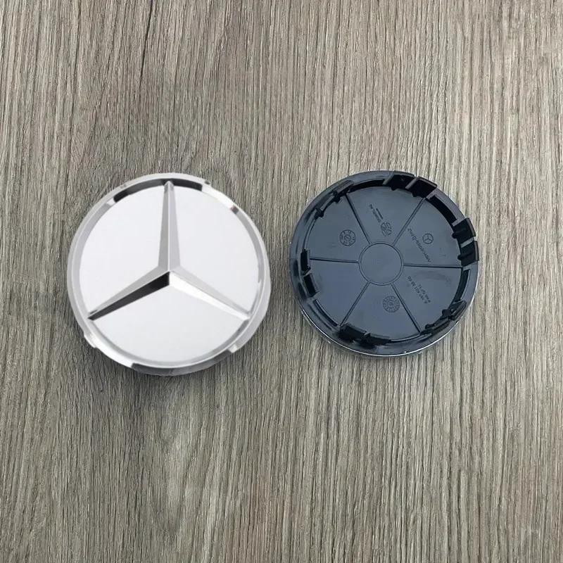 4PCS For Mercedes-Benz C180 C200 E300 S350 E260 ml350 GLK Car Wheel Hub Cap Tire Center Screw Cap Label  decorate Accessories