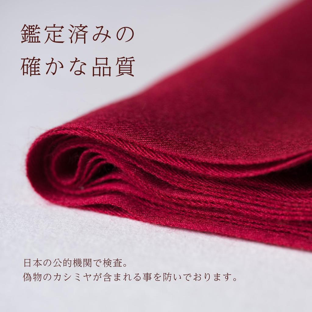 Cashmere and Silk Stole for 60th Gift Wine 45x180cm [Pashmina Collection] Birthdays, Boxed, Red,