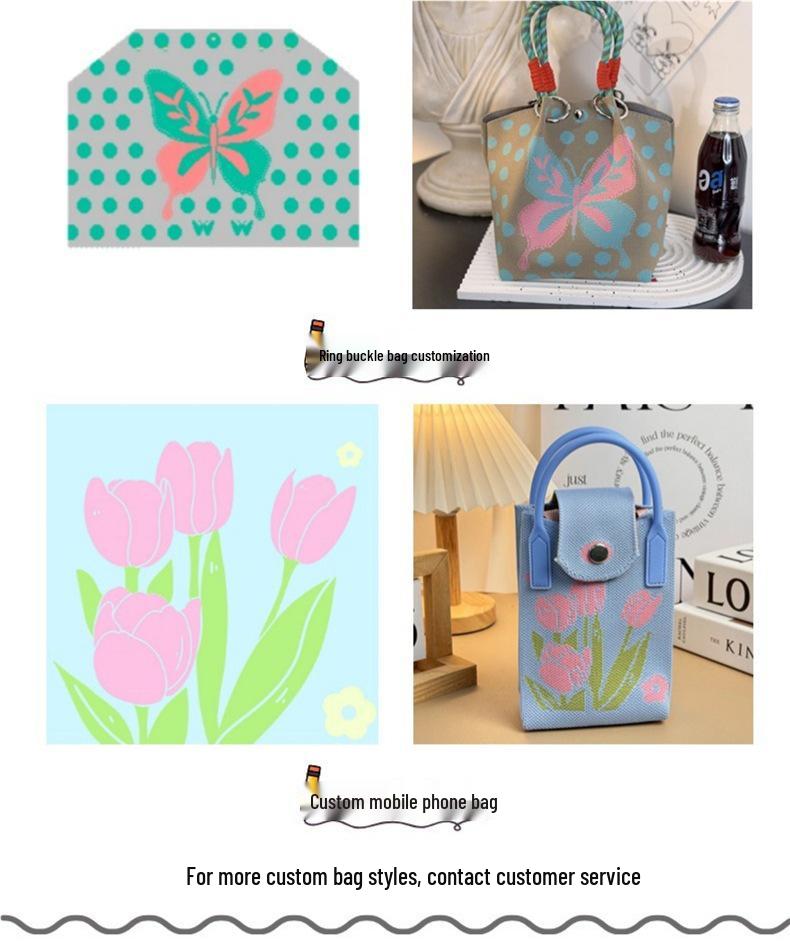 2025 Knitted Bucket Tote: Festive Gift Souvenir Bag