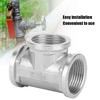 304 Stainless Steel Tee Threaded Pipe Connector for Industrial Pipe Shelf Household Tool
