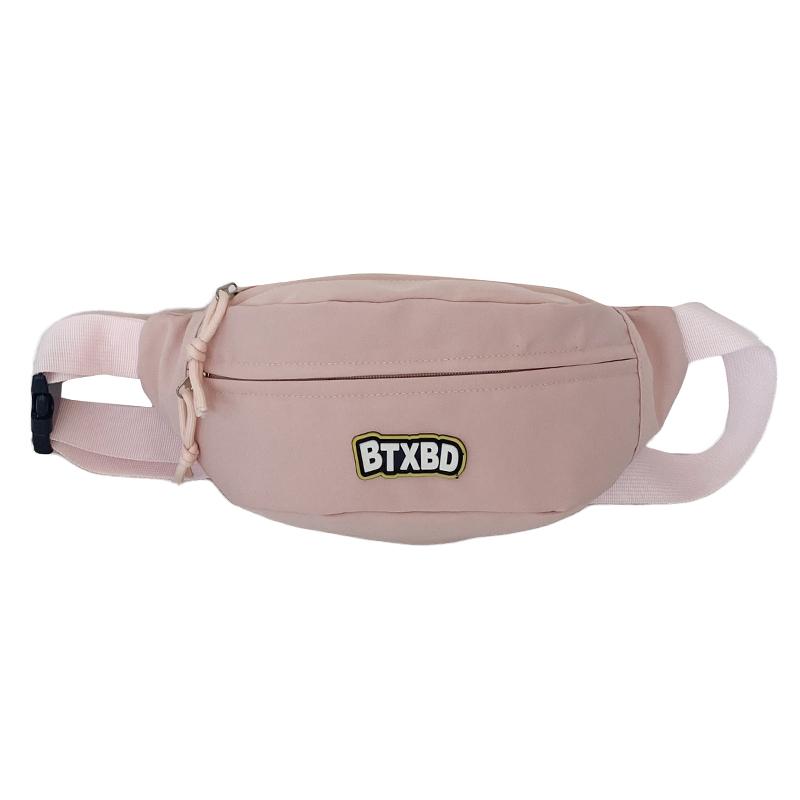 

Нагрудная сумка с буквенным принтом, женская сумка через плечо, студенческая сумка на плечо, дорожная поясная сумка розовый