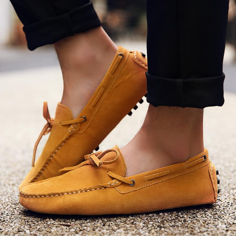 Men’s Moccasins Tasseled Loafer Driving Gommino Comfort Flats Casual Slip-ons Plus Size Suede Shoes for Men Over Sized