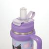 Brčko na pití pro bruslaře s přímým brčkem Sanrio Puffy Balloon Tumbler, 830 ml, Izolovaný, Studený/Horký, Rukojeť, 2-cestný, Na pití, Kuromi, Design, STSTB9-A