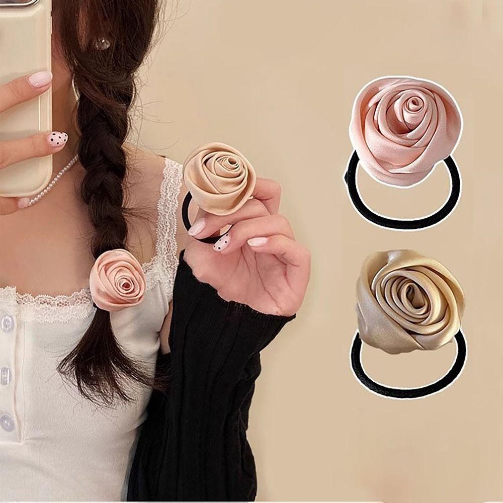 Sweet Rose Hair Tie High Resilience Hair Accessories Hair Ring Headdress Elastic Hair Bands Women
