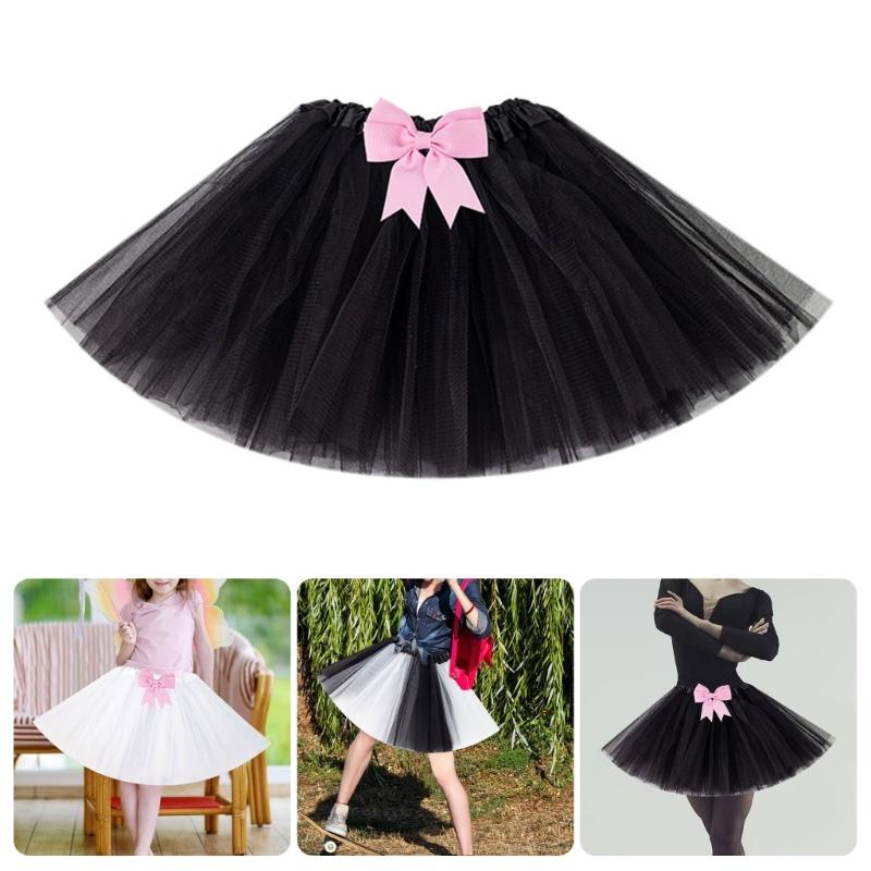 Gonna Tutù Elastica Vita Alta Gonna in Tulle Gonna Tutù in Tulle Stratificata Costumi Cosplay di Halloween per Bambine Adolescenti Regali
