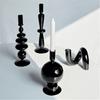 Creative Hydroponic Glass Candlestick Black Glass Vase Candle Stand Desktop Decor Home Decoration Art Nordic Home