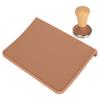 Oversized Coffee Tamping Pad and Wood Coffee Tamper Set Dustproof Silicone Tamper Mat for Home