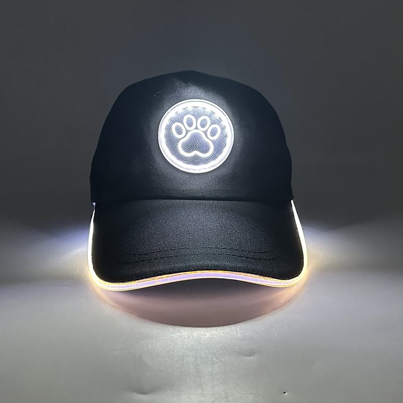 Fashion Glowing Baseball Cap LED Light Up Hiphop Hat Bar Club Props Fluorescent Hat Men Women DJ Dance Supplies Costume