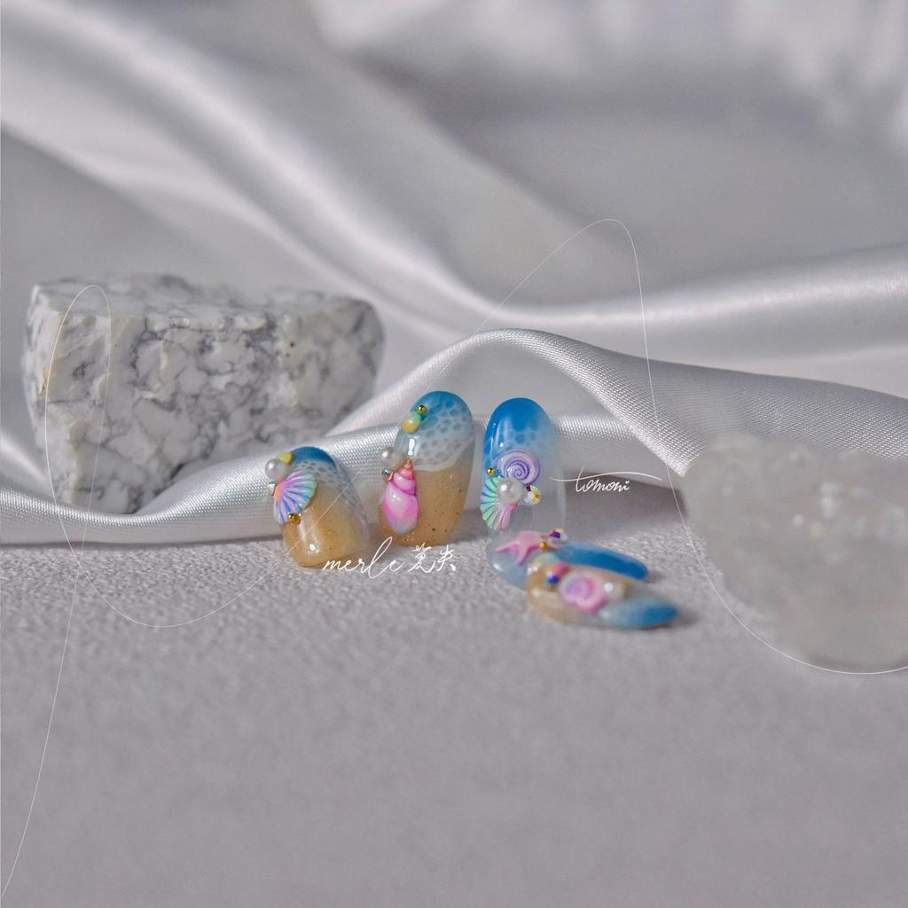 Bright Crystal Colorful Shell Nail Art Sticker DIY Making Creative Decorative Stickers