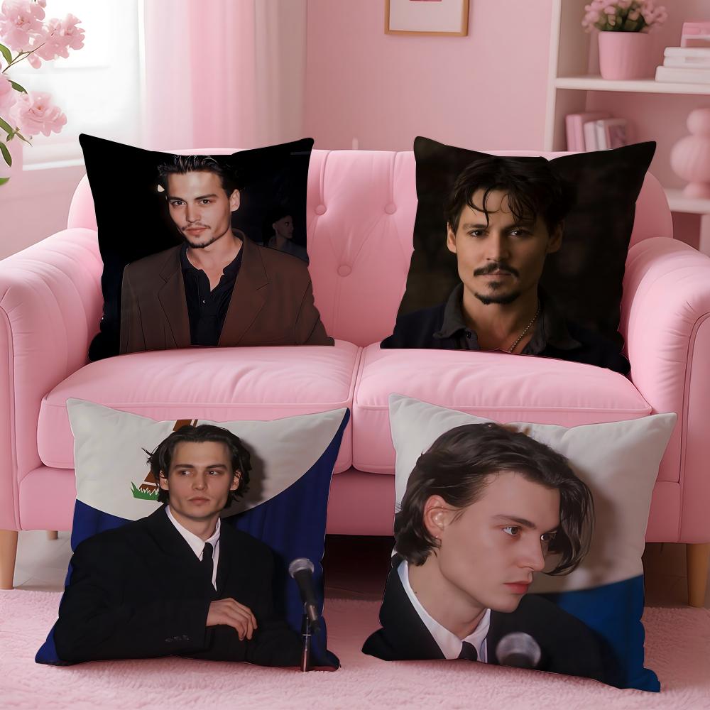 Film Johnny Depp Kissenbezug Kissenbezug Set 4 Stück 50x50 45x45 40x40 Kissenhülle Dekorativ Sofa Heimdekoration
