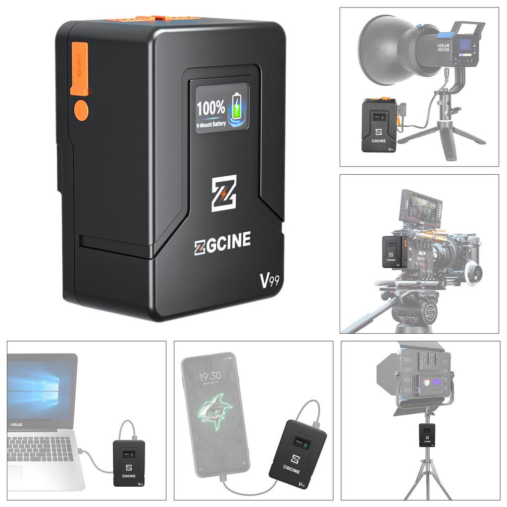ZGCINE Yingxiaoneng V99 Extended Battery & V-Port Monitor Slider for DSLR