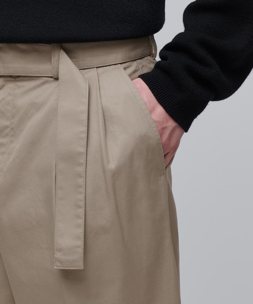 MUSINSA STANDARD Semi-Balloon Belted Chino Pants [Beige]
