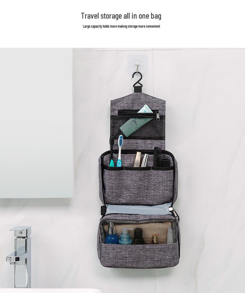 Men's Travel Toiletry Organizer: Hanging Waterproof Makeup Bag