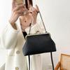 European & American Lychee Pattern Retro Shell Bag: 2026 Versatile Simple Shoulder & Chain Handbag for Women.