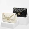 New Leather Women's Bag High-end Trend Versatile Diamond Chain Bag Crossbody Shoulder Women's Bag
