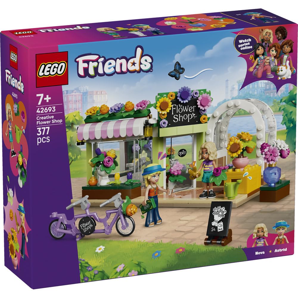 LEGO Friends Flower Shop Decoration Set 42693 Toy for Girls and Boys