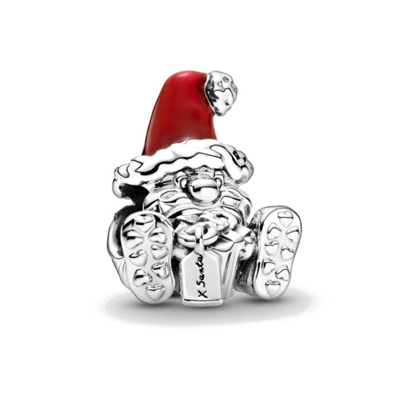 Boutique Gifts Suitable For Primitive Charm Braceletscopper Plated Christmas Santa Apple Snowman Diy Beads Accessories