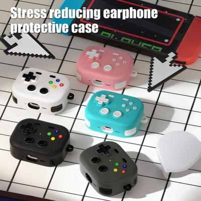 Protective Case with Keychain for Airpods Funny Handheld Game Design Hard Shell