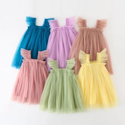 Girls Princess Dress Sleeveless Tulle Tutu Toddler Kids
