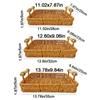 Handmade Imitation Rattan Storage Basket Rectangular Dry Fruit Storage Tray  Living Room