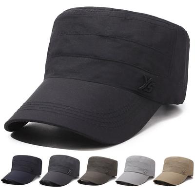 Sunscreen Sunshade Fashionable Men'S Quick-Drying Flat-Top Hat Simple Casual Outdoor Fishing Flat-Top Hat