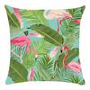 Green Leaf Flower Pillowcase Parrot Pattern  Interior Home Pillow Suite Bedroom Sofa Bed Chair