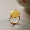 Natural Hetian White Jade Open Ring Adjustable Band Handcrafted Fine Jewelry Elegant Design Suitable for Daily Wear and Special Occasions