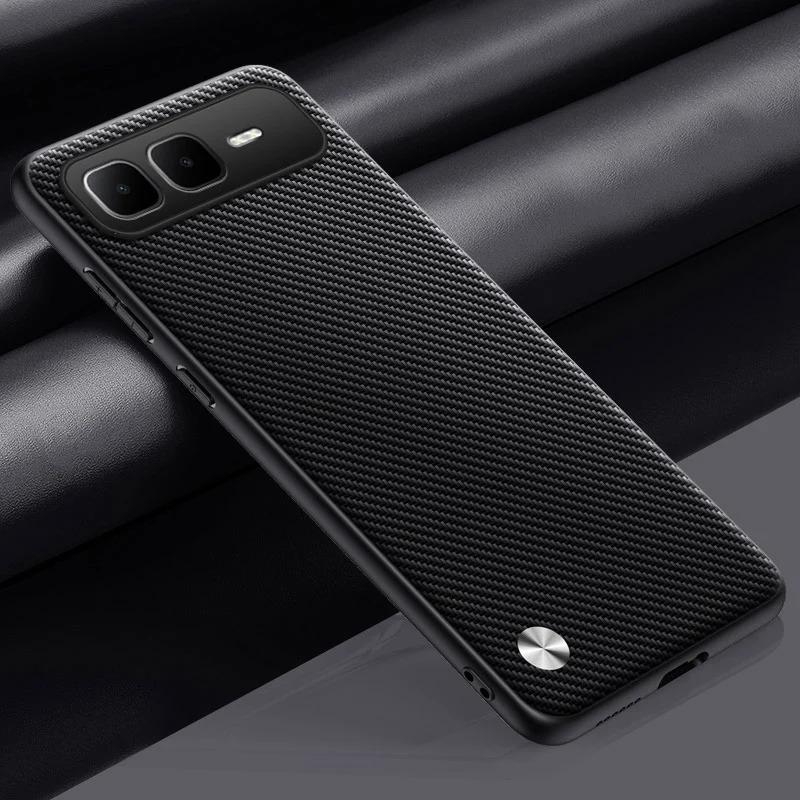 

EUCAGR Luxury PU Leather Case For Infinix Smart 10 Plus Back Cover Silicone Protection Phone Case For Infinix Smart10 Plus For Smart 10 Plus матовый черный