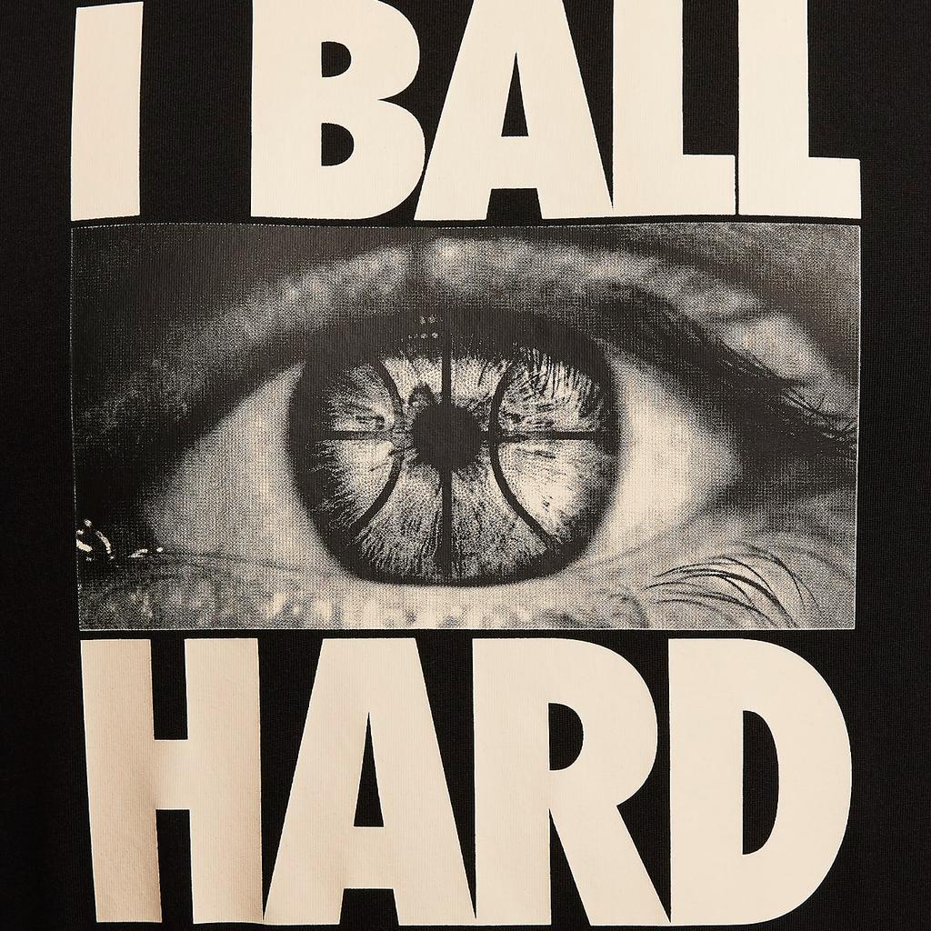 Nike Dri-FIT Graphic Letter Basketball Short Sleeve T-Shirt Men Tops Black FJ2349-010