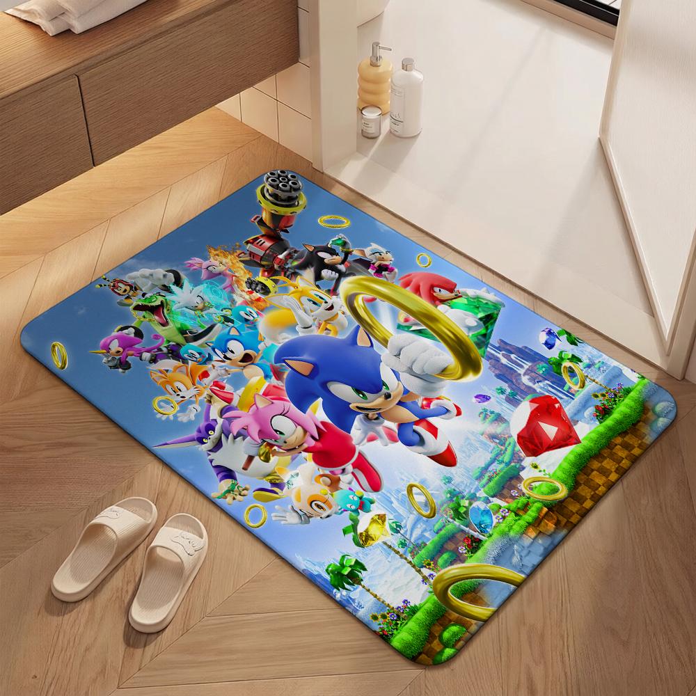 Sonic Hedgehog Carpet Floor Mat Shaggy Rug 8X10 Rug Kids Room Rug Kitchen Floor Mat Fast Drying