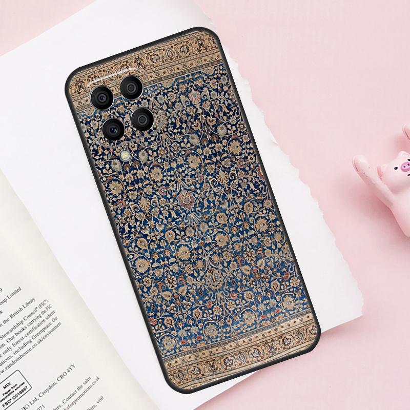 Persian Carpet Floral Pattern Case For Samsung Galaxy M13 M53 M16 M36 M56 M06 M52 M32 M12 M54 M34 M14 M35 M55 M15 M11 M31