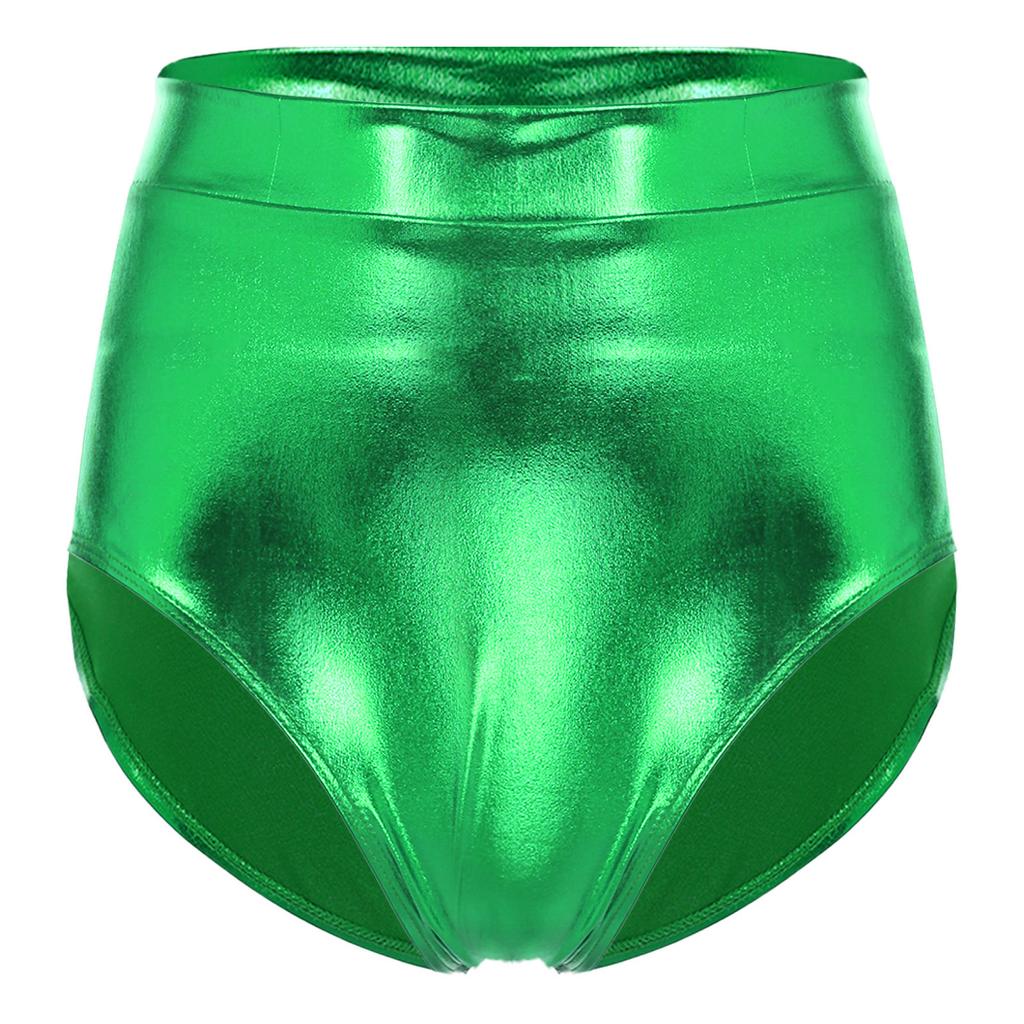 Women's Shorts Wetlook Hotpants Metallic Panties Shiny Stretch Dance Shorts Party Disco Night Club Costume