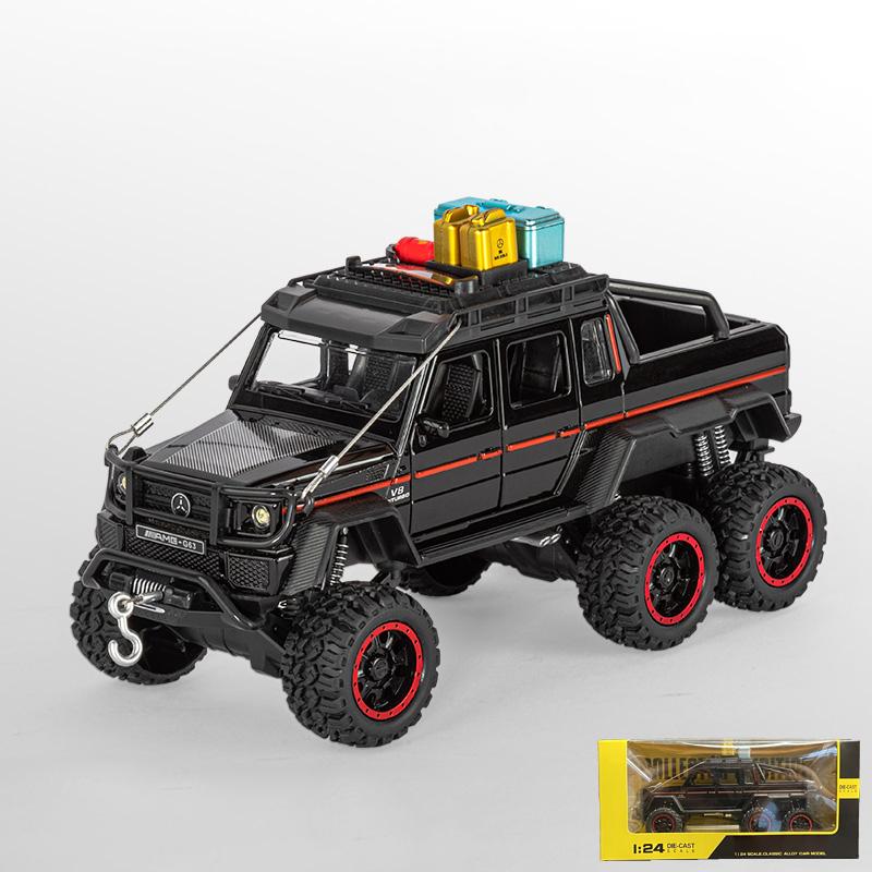 1:24 Mercedes G63 6x6 Adventure Edition Позашляховик для бездоріжжя Металева лита модель автомобіля Орнаменти для симуляції в приміщенні Подарунки на день народження Другу