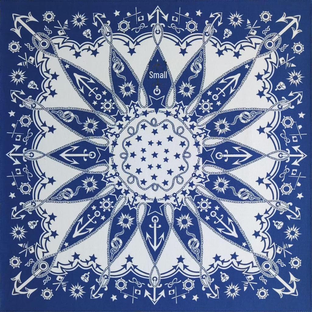 Khakifarbener quadratischer Schal aus reiner Baumwolle im amerikanischen Retro-Vintage-Stil – Herren-Hip-Hop-Kopftuch/Gesichtstuch