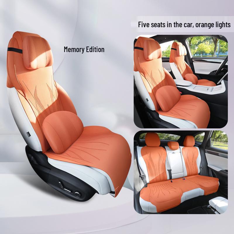 Galaxy L7 Car Seat Cushion - All-Season Ventilated Suede Half-Wrap Cover