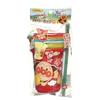 LEC Polypropylene Anpanman Straw Pack of 3 Different Cup, (3 Colors)