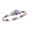 Natural Tanzanite Gemstone 925 Solid Sterling Silver Jewelry Ring Size 8 F6V57