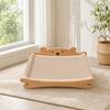Bearpaw Scratcher Lounge 2in1 Cat Lounger with Wooden Frame Reclining Furniture for Indoor Cats,