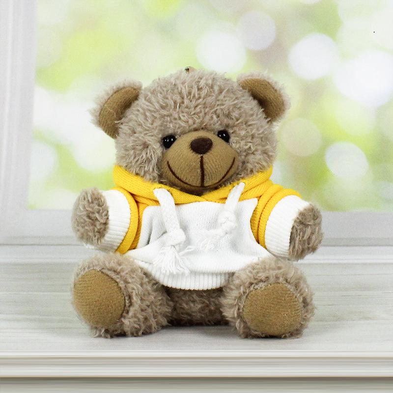 Charming Teddy Bear Keychain Plush Doll - Dressed Up Couple Backpack Ornament Gift